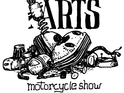 Spare Arts Moto Show hand lettering lettering poster poster art typography