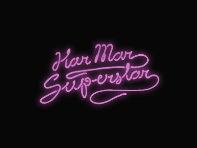Har Mar Superstar animation gif lettering neon type typography