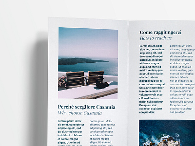 Casa Mia B&B — Brochure Detail brochure design detail graphic design minimal designm minimal typo typography