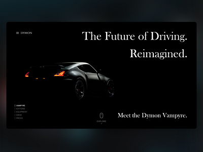 Car company Exploration Page UI Concept