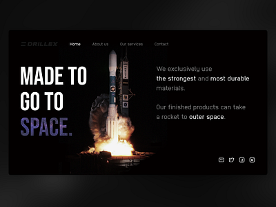 Engineering company Landing Page Concept (Part 2) amoled black branding concept contrast design landing page ui ui design uidesign uiux web webdesign website