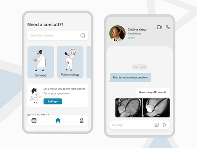 Medical app box cardiology chat components design doctor doctor app media medical midical care ui ux design uidesign ux uxdesign vector