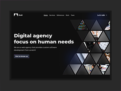 landing page design, Rubi