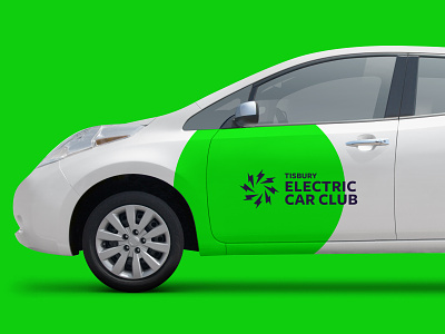 Tisbury Electric Car club bolt branding car community dynamic eco electric car electricity environment green logo mobility nature sun vehicle wheel