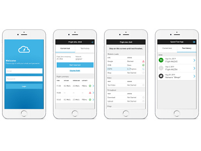 SpeedTest interface design mobile ui