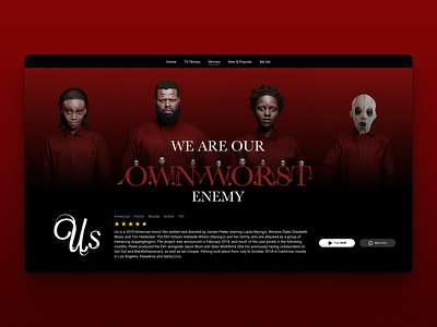 US - We Are Our Own Worst Enemy | Website Design creepy design film graphic design horrow retro typography ui us ux web website