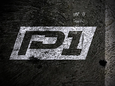 P1 on Asphalt branding grunge logo monogram nephew p1 road texture