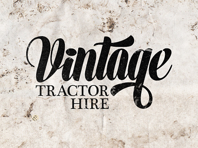 Vintage Tractor grunge logo texture typography vintage