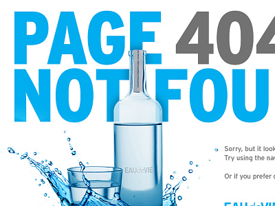 404 Page 404 bottle design error photoshop water web design