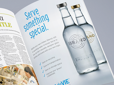 Magazine Ad advert advertising bottles indesign magazine photo manipulation photoshop print ad water