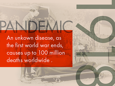 Pandemic! 1918 death graphic design photoshop typography vintage