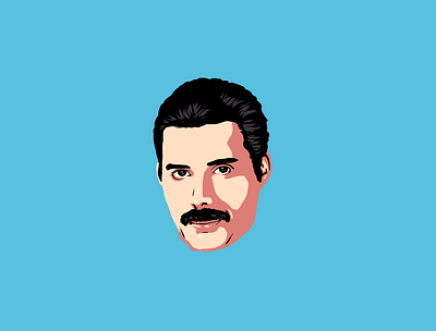 Freddie Mercury 3d art comic graphic design icon illustration logo pop popart