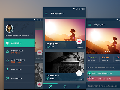Dark version of an android app @boostinsider android dark color ui ux
