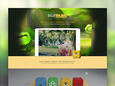 Billybloc - Landing page 3d billybloc children concept connected game landing page wood