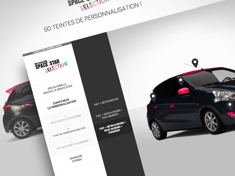 Mitsubishi Space Star Selection mitsubishi space star car colors selection customization