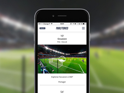 Paristories - Mobile version experience football google interactive mobile paristories photosphere psg soccer timeline