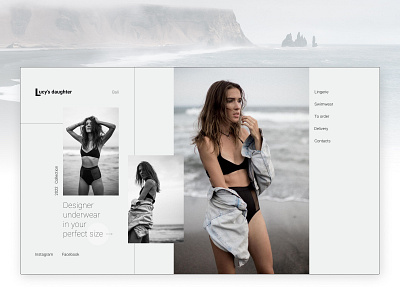 Underwear store mainpage concept webdesign
