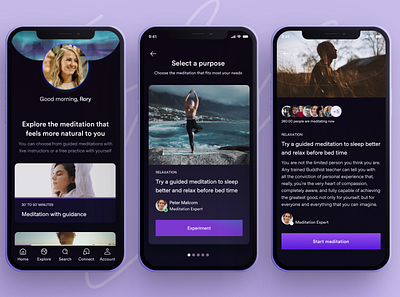 Meditation App app branding design figma logo ux