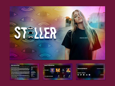 Steller DJ Artist Music EPK Design design dj epk graphic design music