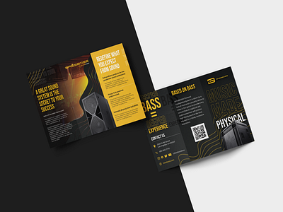 Music Speaker Brand 3 Fold Brochure brochure design graphic design music