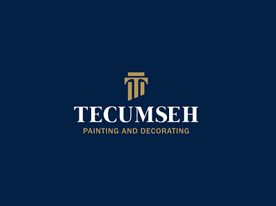 Tecumseh Painting and Decorating Logo branding design graphic design logo paint