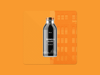 Shinola Detroit Cold Brew Concept Bottle coffee drink graphic design mockup