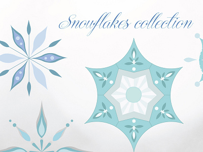 Snowflakes vector collection