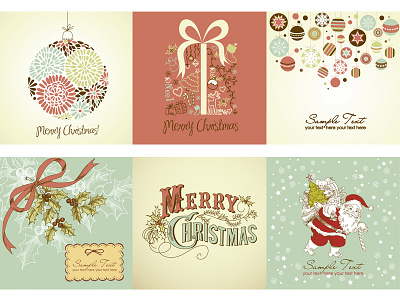 32 Christmas vectors collection in various styles