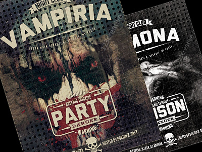 Horror Flyer template design PSD