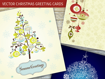 Vector Christmas Greeting Cards