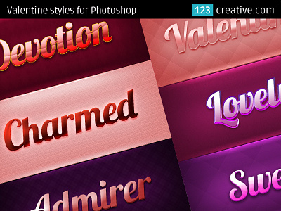 Valentine styles for Photoshop