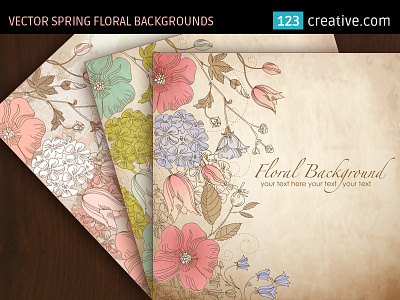 Vector Spring Floral Backgrounds