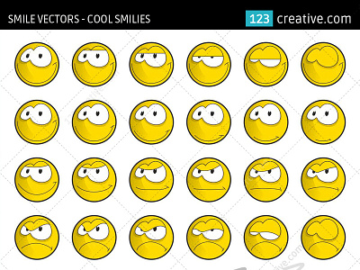 Smile vectors - cool smilies vector graphics