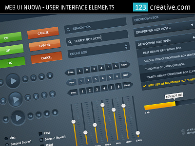 Web design user interface elements - Web UI Nuova