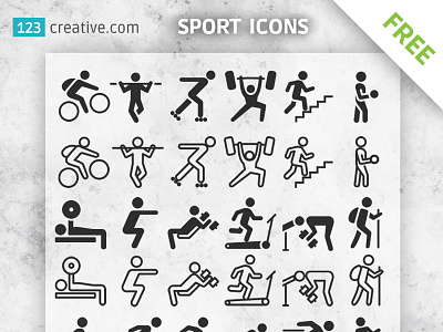 FREE Sport icons silhouettes for download