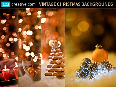 Vintage Christmas card backgrounds - stock photos