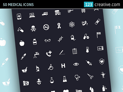 50 Medical Icons chemistry icons dental icons health icons healthcare icons icon pack icons medical icon set medical icons medical signs medicine icons pharma icons science icons