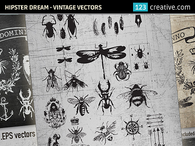 Vintage vectors - Hipster dream vector graphics animal skeleton vector frame vectors graphic design elements hipster vector art hipster vector pack hipster vectors insect vectors ribbon vectors skull vectors vintage stock vectors vintage vector graphics vintage vectors