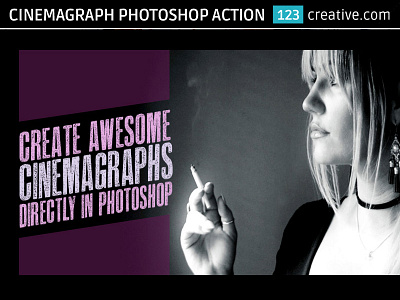 Cinemagraph Photoshop Action - animated GIF, image in motion