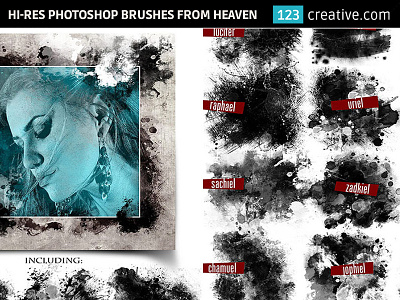 15 Hi-res Photoshop brushes from Heaven