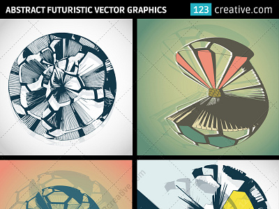 Abstract futuristic vector graphics sci-fi, industrial, science