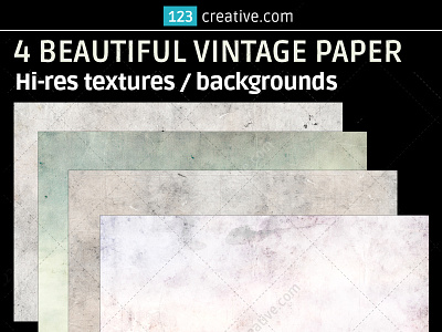 4 Beautiful vintage paper backgrounds