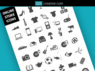 47 Online store icons