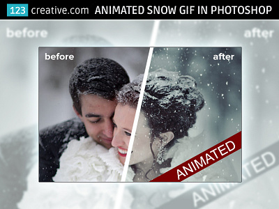 Animated snow GIF in Photoshop - add snow animation to photo