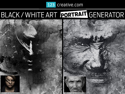 Black & White Art Portrait Generator in Photoshop