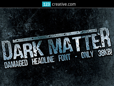 Dark Matter font distressed damaged condensed headline font