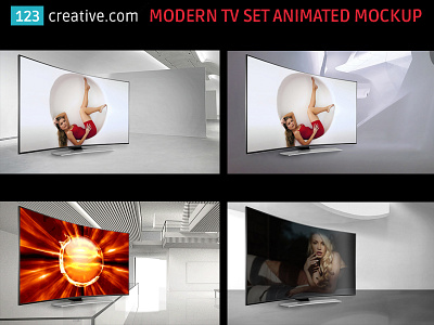 Download Modern Tv Animated Mockup Generator Tv Screen Mock Up By 123creative On Dribbble