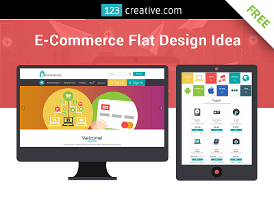 FREE eCommerce flat design template e commerce websites design e shop design ecommerce design template free ecommerce flat ui ecommerce flat ui kit ecommerce template design ecommerce web design eshop web design inspiration free ecommerce design template free ecommerce website template