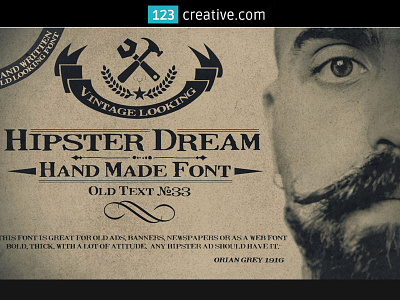 Hipster Dream font - Retro, vintage Times font