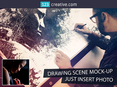 Hand drawn sketch mockup - drawing image mockup